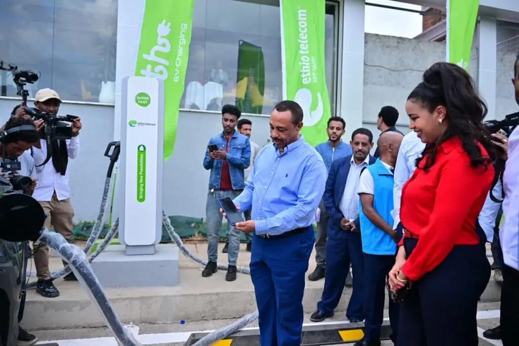 Ethio telecom Opens Third Superfast EV Charging Station in Addis Ababa